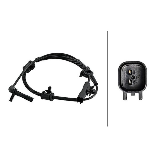 Wheel speed 2-pole Hall sensor 740mm cable HELLA for CHEVROLET Malibu and others