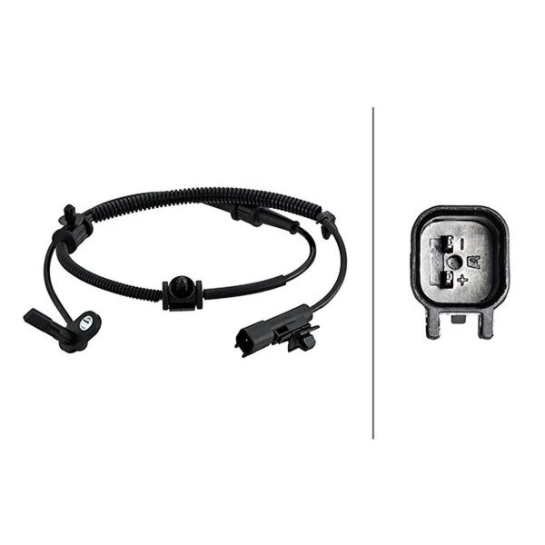 Sensor Raddrehzahl 2-polig Hallsensor 800 mm Kabel HELLA für u.a. OPEL Astra J