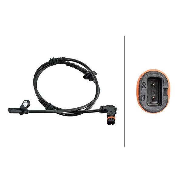 Wheel Speed Sensor 2-pole Hall sensor 817 mm cable HELLA for e.g. MB S-KLASSE