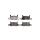 Brake pad set, disc brake 15.7mm HELLA for PORSCHE Cayenne and others