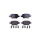 Brake pad set disc brake 17mm HELLA for e.g. OPEL Mokka/Mokka X