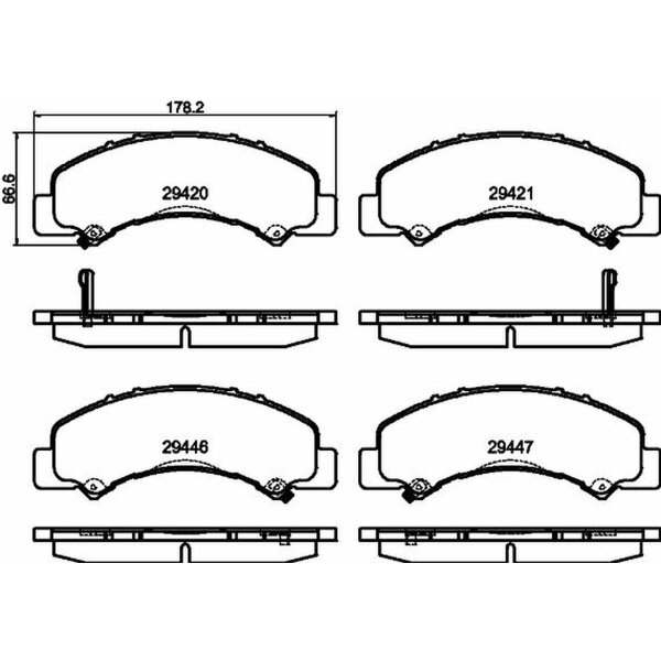 Bremsbelagsatz Scheiben mit Verschleißwarnkontakt 20,8 mm HELLA für u.a. ISUZU N