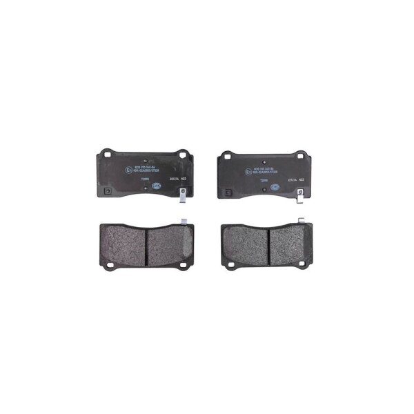 Brake pad set, disc brake 16.1mm HELLA for TESLA Model 3 and others