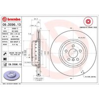 Rear brake disc 345mm BREMBO for BMW 2 Coupe