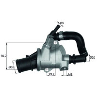 Thermostat coolant opening temperature 88 °C MAHLE...