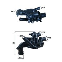 Thermostat coolant temp 105 °C MAHLE for e.g. MINI MINI COUNTRYMAN