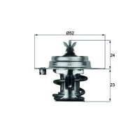 Thermostat coolant temp 88 °C with gasket MAHLE for...