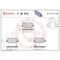 Bremsbelagsatz Scheibenbremse 18 mm BREMBO für u.a....