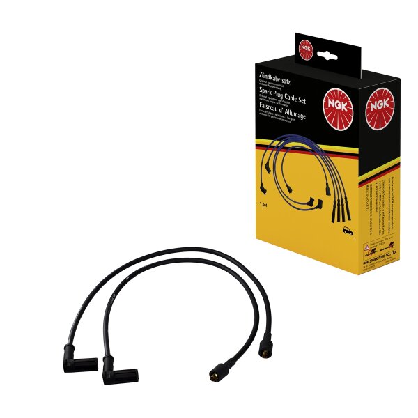 Ignition cable set for vehicle with ignition distributor NGK for FIAT 126