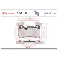 Bremsbelagsatz Scheibenbremse 15 mm BREMBO für u.a....