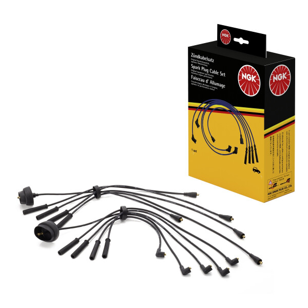 Ignition cable set for vehicle with ignition distributor NGK for e.g. ALFA ROMEO