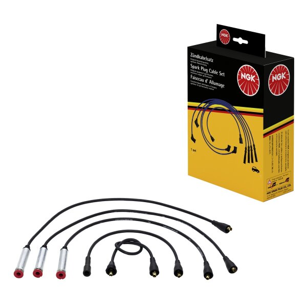 Ignition cable set for cars with ignition distributor NGK for e.g. OPEL KADETT E