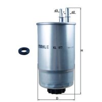 Kraftstofffilter Leitungsfilter 84,7mm MAHLE für...