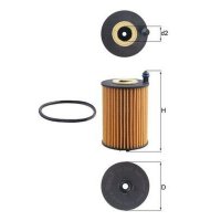 Ölfilter Leitungsfilter MAHLE für AUDI A4...