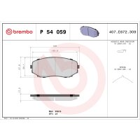 Brake pad set disc brake 17 mm BREMBO suitable for e.g....