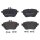 Brake pad set disc brake 16 mm BREMBO for MERCEDES-BENZ E-CLASS and others