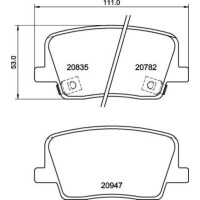 Bremsbelagsatz Scheibenbremse 16 mm BREMBO für u.a....