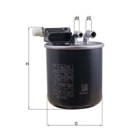 Kraftstofffilter Filtereinsatz MAHLE für INFINITI Q30