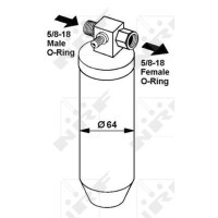 Dryer Air conditioner anti-humidity NRF suitable for e.g. PEUGEOT 205