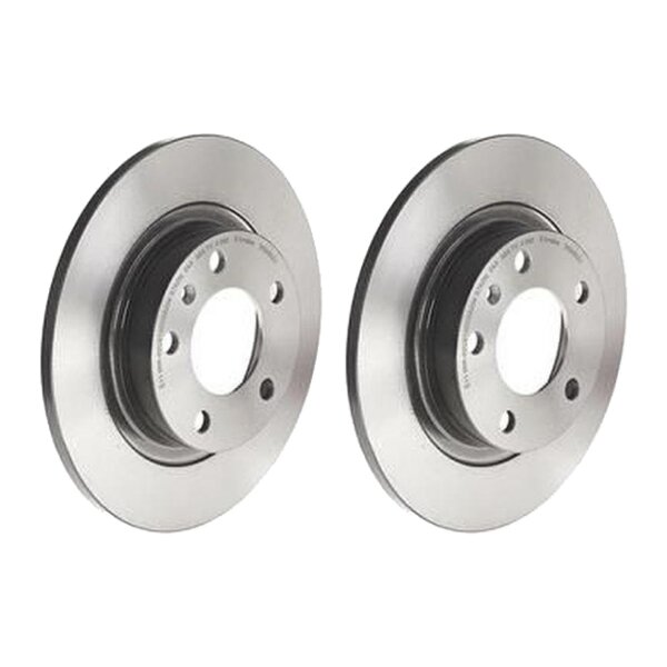 2 brake discs full Ø 264 mm 10 mm coated BREMBO for e.g. OPEL CORSA