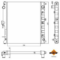 Kühler Motor Kühlrippen 448 - 375 mm Alu NRF für u.a. SUZUKI JIMNY