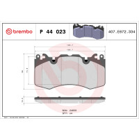 Bremsbelagsatz Scheibenbremse 17 mm BREMBO für u.a....
