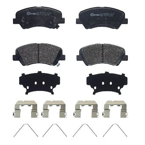Brake pad set disc brake 18 mm BREMBO suitable for e.g. HYUNDAI i20