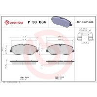 Brake pad set disc brake 21 mm BREMBO suitable for e.g....