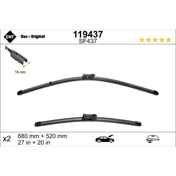 Wiper blade SWF for AUDI A8 D4