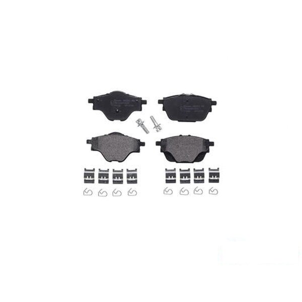 Brake pad set disc brake 17 mm BREMBO suitable for e.g. PEUGEOT 3008