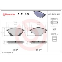 Brake pad set disc brake 17 mm BREMBO suitable for e.g....