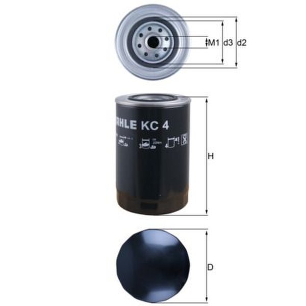 Kraftstofffilter MAHLE für FIAT FORD GMC ASTRA CASE IH HITACHI MASSEY FERGUSON