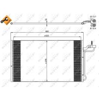 Air conditioning condenser with sealing ring NRF for VOLVO S40 and others
