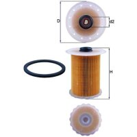 Cleaning fuel filter insert Ø 77.7 mm MAHLE for...
