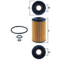 Ölfilter Filtereinsatz MAHLE für HONDA ACCORD VII