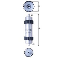 Kraftstofffilter Leitungsfilter 54,6mm MAHLE für...