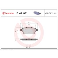 Bremsbelagsatz Scheibenbremse 14 mm BREMBO passend...