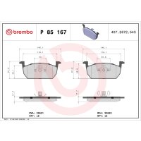 Bremsbelagsatz Scheibenbremse 18 mm BREMBO für u.a....