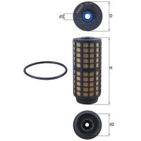 Kraftstofffilter 110mm MAHLE für DAILY IV Kasten