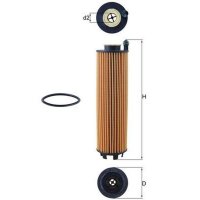 Oil filter filter insert 54mm KNECHT for MERCEDES VITO...