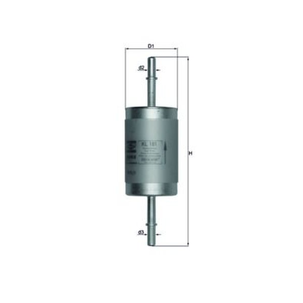 Fuel filter line filter 50mm KNECHT for FORD FOCUS I (DAW/ DBW)