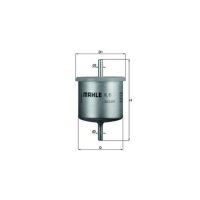 Fuel filter line filter 77.5mm KNECHT for FORD FIESTA III...