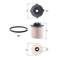 Kraftstofffilter Filtereinsatz 88,5mm MAHLE für OPEL...