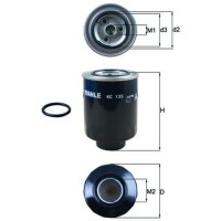 Kraftstofffilter Anschraubfilter 90mm MAHLE für FORD...