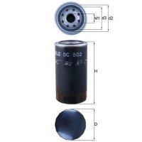 Screw-on oil filter Ø 93.5 mm MAHLE for IVECO...