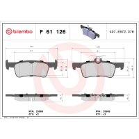 Brake pad set disc brake 16 mm BREMBO suitable for e.g....