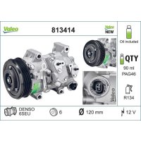 Klimakompressor 120mm mit PAG-Kompressoröl VALEO...