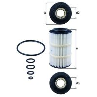 Ölfilter Leitungsfilter MAHLE für CHRYSLER...