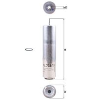 Kraftstofffilter Leitungsfilter 54,6mm MAHLE für BMW...