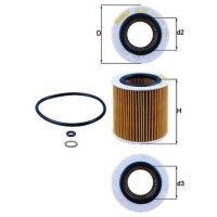 Ölfilter Filtereinsatz 74mm MAHLE für BMW 3...